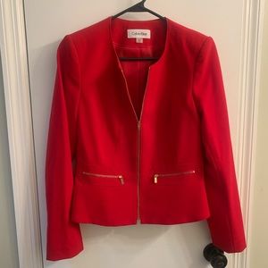 Calvin Klein Suit Jacket - Red